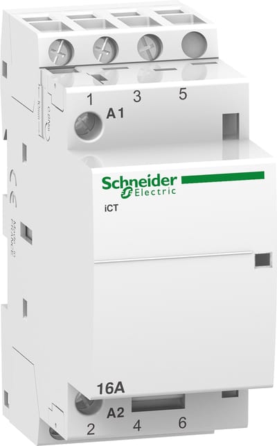 Schneider Electric contactor iCT - 3 poles - 3 NO - 16 A - 220..240 V AC A9C22813