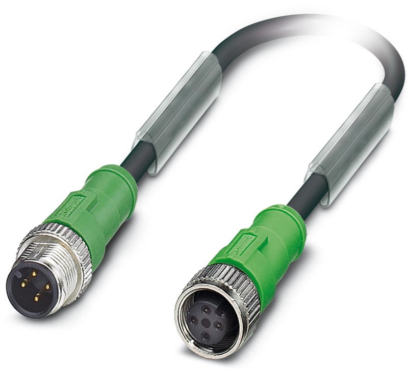 M12 Cable - 4PIN,2.0M,PUR (SAC-4P-M12MS/ 2,0-PUR/M12FS)