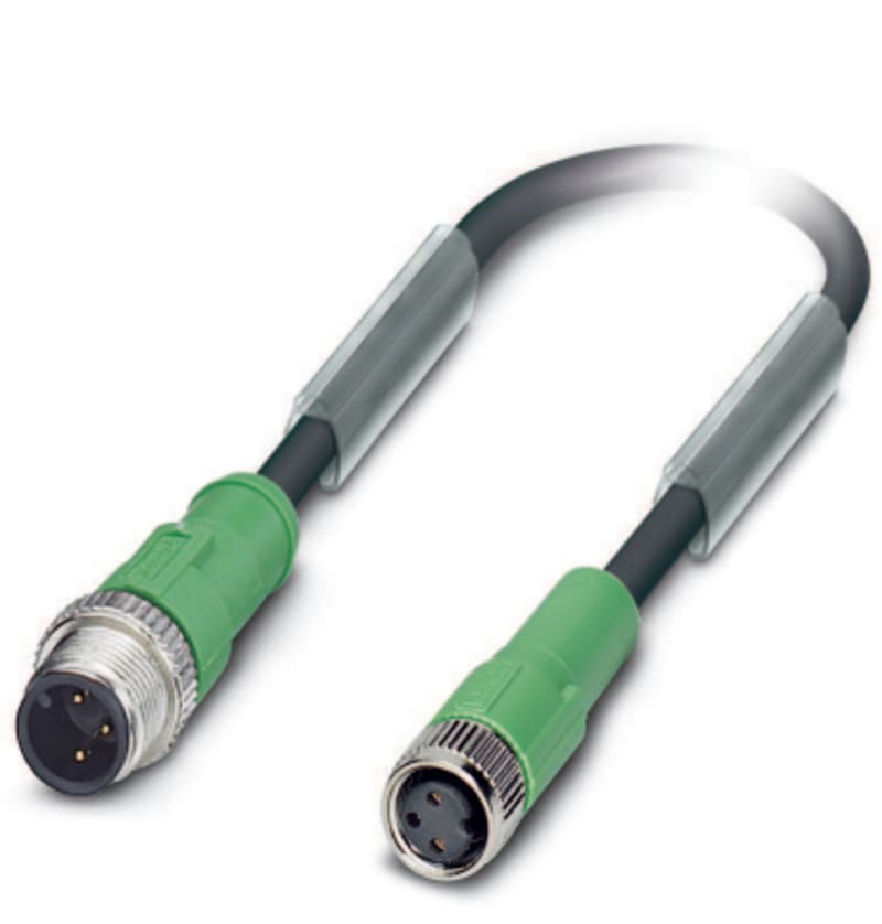 M12/M8 Cable - 3PIN,5.0M,PUR (SAC-3P-M12MS/5,0-PUR/M 8FS)