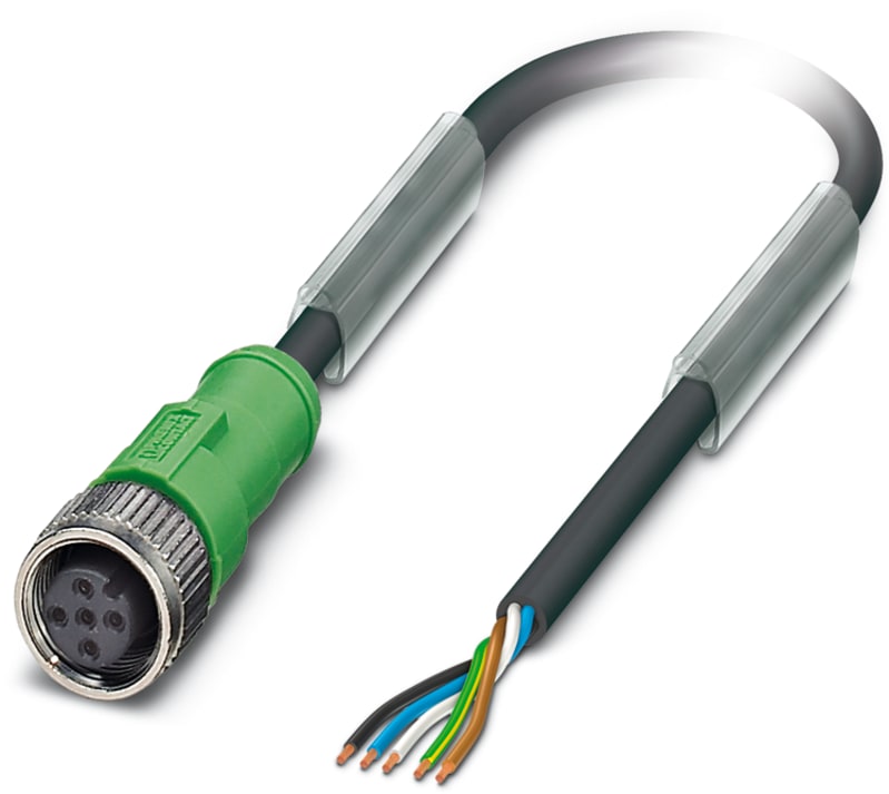 M12 Cable - 5PIN,MALE,5M,PUR (SAC-5P- 5,0-PUR/M12FS)