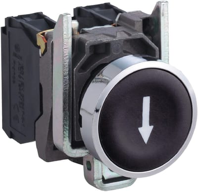 PUSH-Button Black 1NO (white Arrow)
