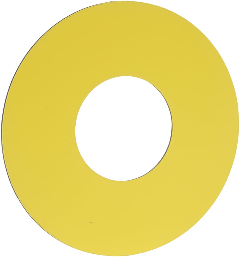 Schneider Electric Unmarked legend, Harmony XAC, plastic, yellow, 22mm push button, 60mm label, unmarked ZB2BY9101