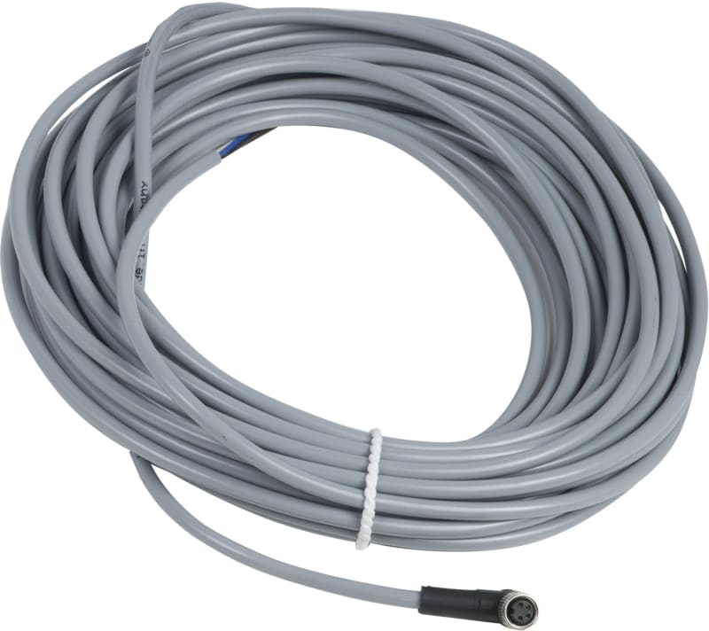 Telemecanique XZCPV1041L10 Sensor Cable, M8 female, 4-pin, PVC, 10 m