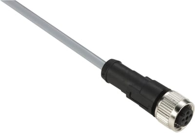 Telemecanique XZCPV1164L5 Sensor Cable, M12 female, 5-pin, PVC, 5 m