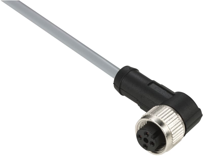 Telemecanique XZCPV1264L5 Sensor Cable, M12 female angled, 5-pin, PVC, 5 m