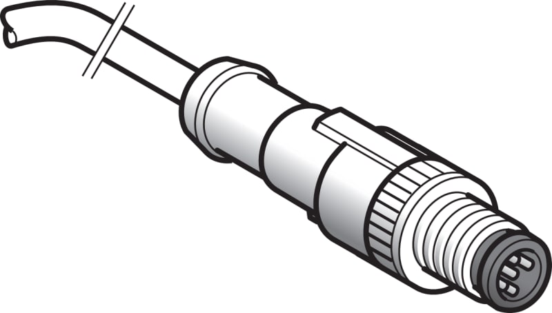 Telemecanique XZCPV1564L5 Sensor Cable, M12 male, 5-pin, PVC, 5 m