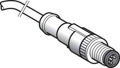 Telemecanique XZCPV1564L5 Sensor Cable, M12 male, 5-pin, PVC, 5 m