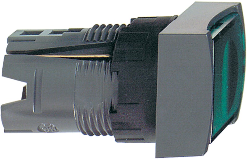 Schneider Electric ZB6DW3 illuminated push-button head, green, rectangular