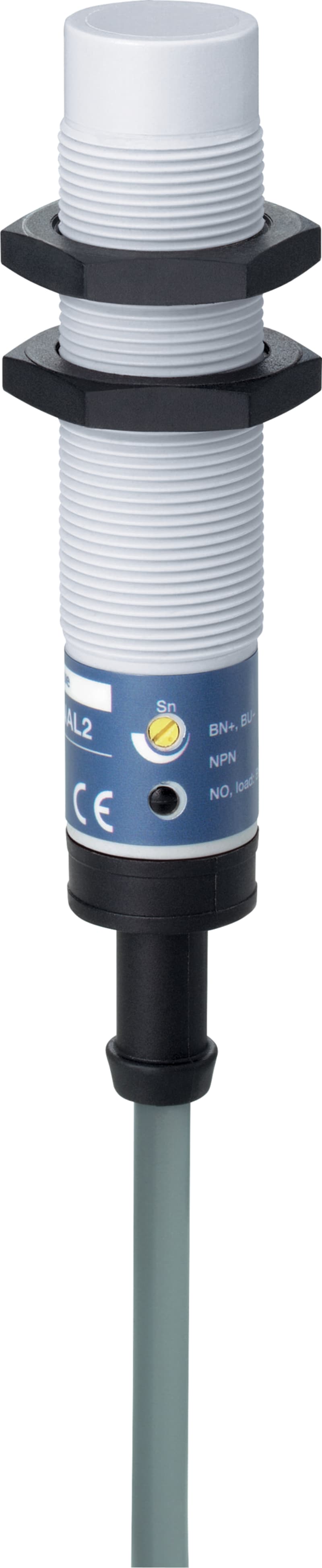 Telemecanique XT218A1NAL2 Capacitive Proximity Sensor Ø18 mm, NPN, NO, 2 m cable
