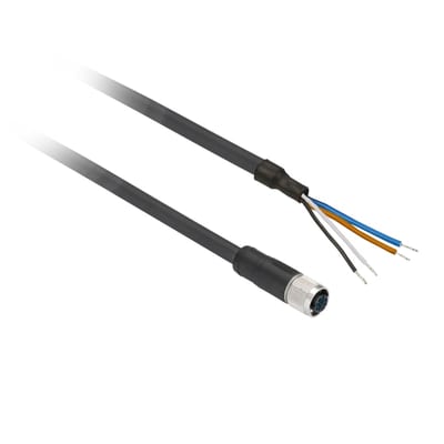 Telemecanique XZCP1164L2 Sensor Cable, M12 female straight, 5-pin, 2 m