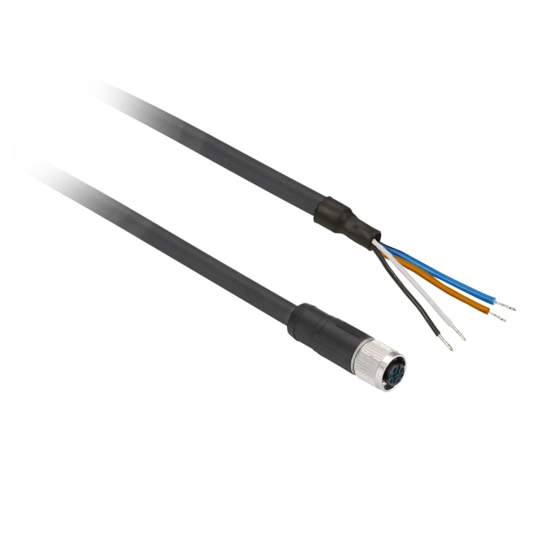 Telemecanique XZCP1164L5 Sensor Cable, M12 female straight, 5-pin, 5 m
