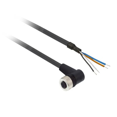 Telemecanique XZCP1241L15 Sensor Cable, M12 female angled, 4-pin, 15 m