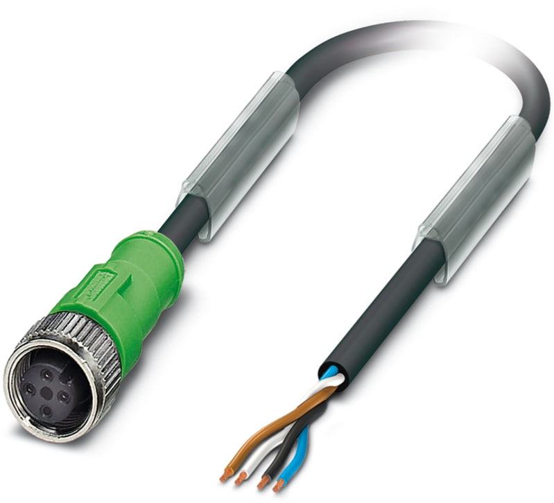 Sensor-/AKTUATORCABLE, 4-pole, 3 M (SAC-4P- 3,0-PUR/M12FS)