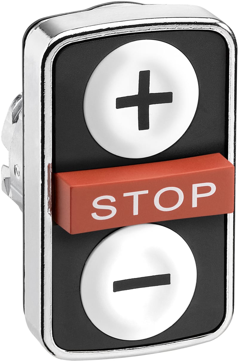 Triple.push button +, - and STOP (ZB4BA71115)