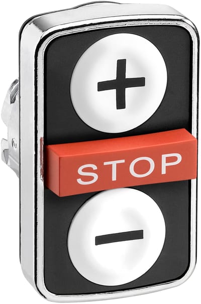 Triple.push button +, - and STOP