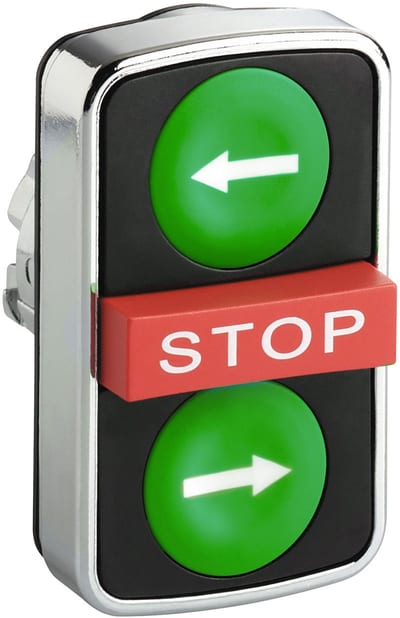 Triple.push button arrow h/v and STOP