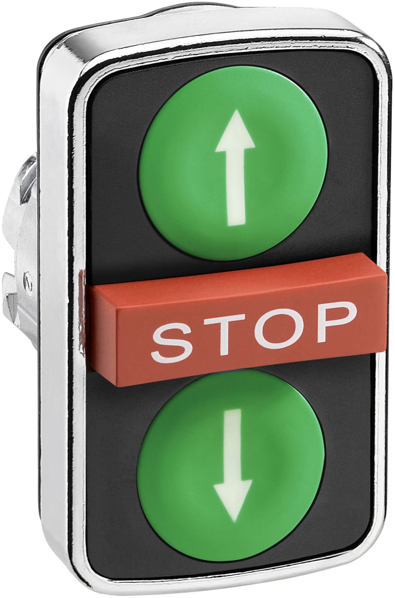Triple.push button arrow o/n and STOP (ZB4BA73134)