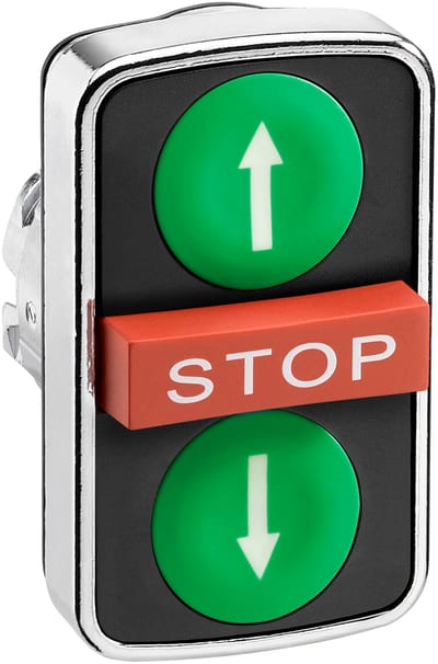 Triple.push button arrow o/n and STOP