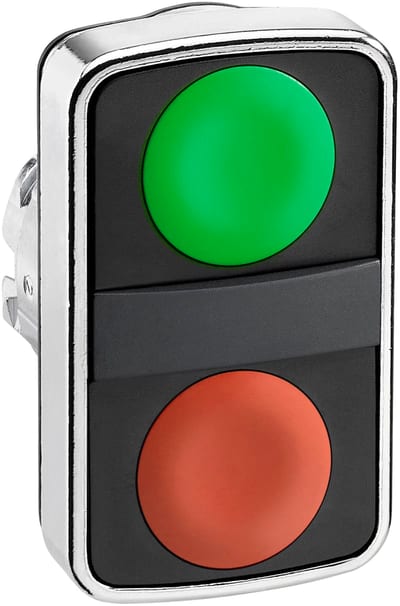 Double push button black kn. umrk g+r (ZB4BA7340)
