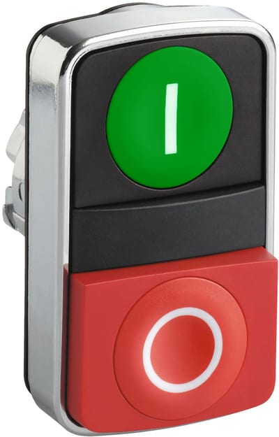 DOUBLE PUSH BUTTON S+r KN. White In+0 G+ (ZB4BL7341)
