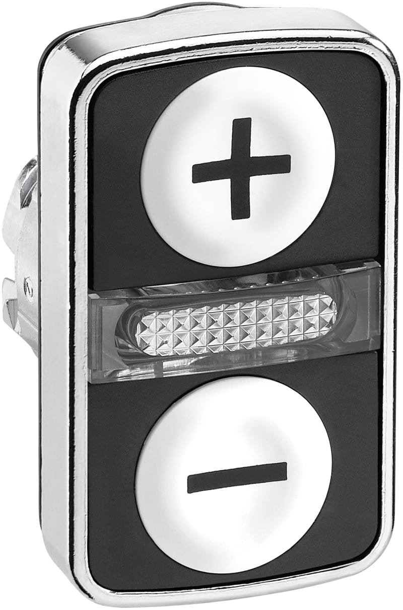 DOUBLE PUSH BUTTON for LIGHT Black KN + - (ZB4BW7A1715)