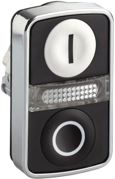 DOUBLE PUSH BUTTON for LIGHT Black KN IN-0 (ZB4BW7A1721)