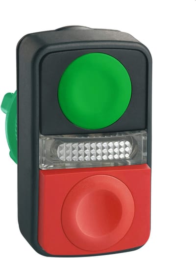 DOUBLE PUSH BUTTON S+r KN. White In+0 G+ (ZB5AL7341)