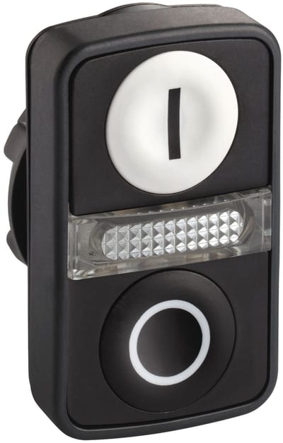 DOUBLE PUSH BUTTON for LIGHT Black KN IN-0 (ZB5AW7A1721)