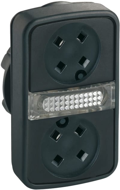 DOUBLE PUSH BUTTON for LIGHT Black KN U/KA