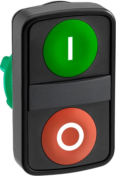 DOUBLE PUSH BUTTON Black KN. in + 0 G+r