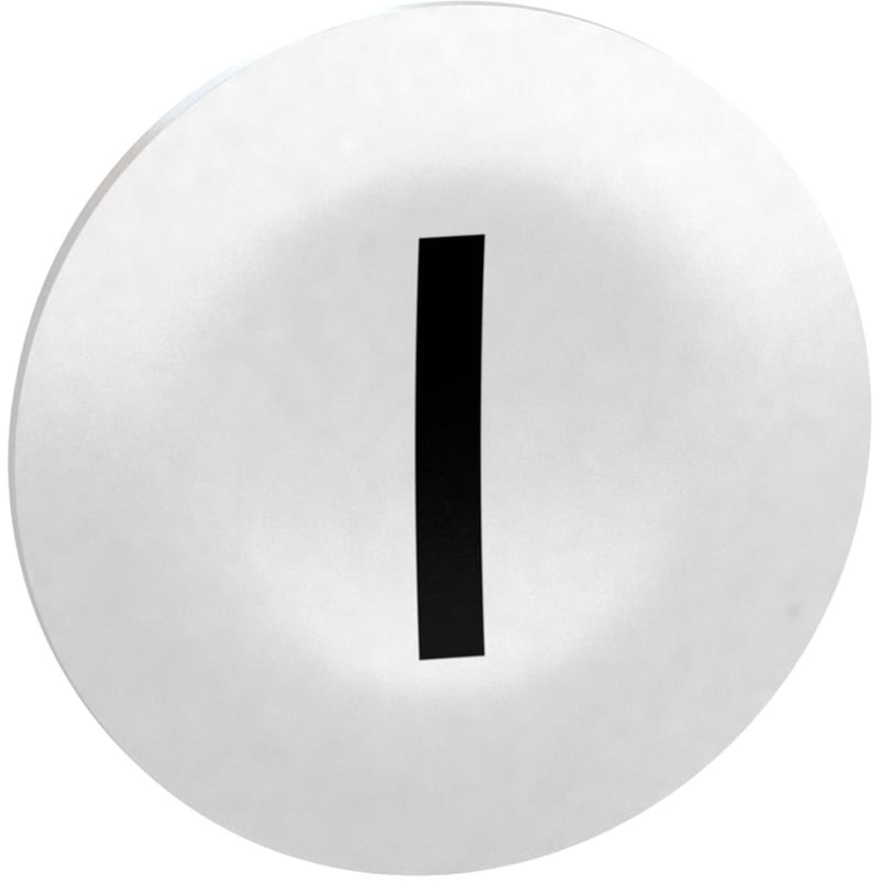 PUSH-BUTTON.CAP White MRK Black in (ZBA7131)