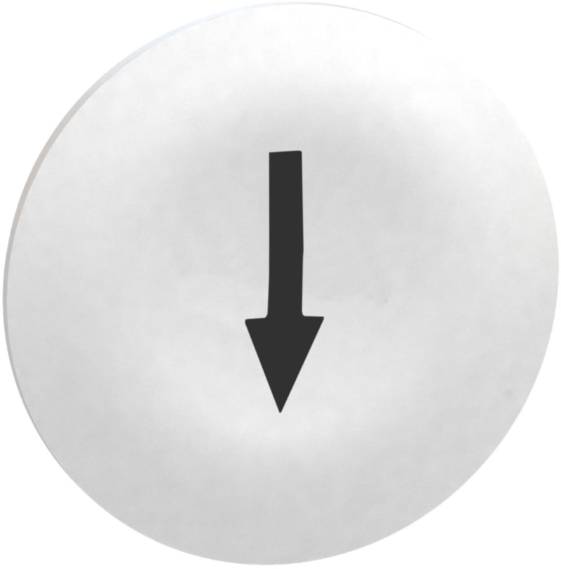 Schneider Electric ZBA7134 white cap marked arrow for rectangular multiple-headed pushbutton Ø22