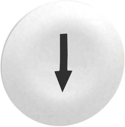 Schneider Electric ZBA7134 white cap marked arrow for rectangular multiple-headed pushbutton Ø22