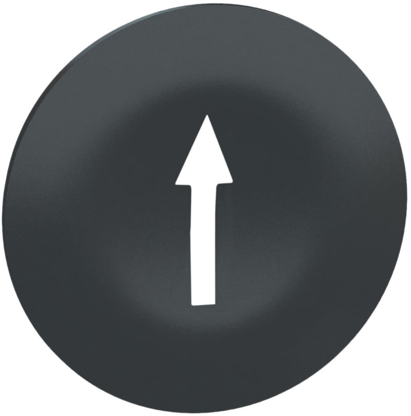 Schneider Electric ZBA7235 black cap marked arrow for rectangular multiple-headed pushbutton Ø22