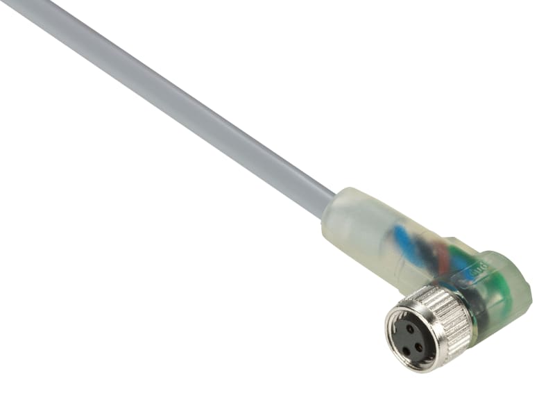 Telemecanique XZCPV0766L5 Sensor Cable, M8 female, 3-pin, PVC, 5 m