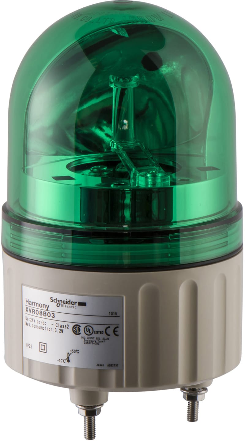 Schneider Electric 84mm Rotating Mirror Green 24VAC-DC XVR08B03
