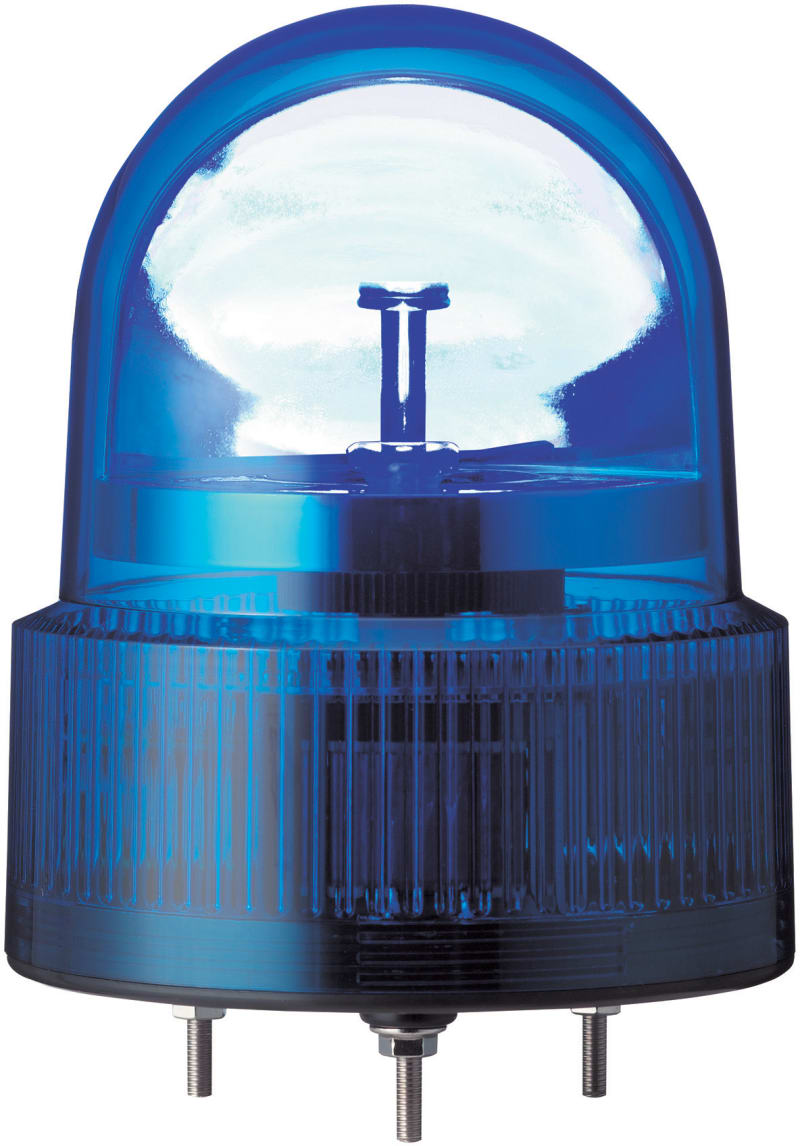Schneider Electric Prewired rotating mirror beacon, Harmony XVR, 120 mm, blue, without buzzer, 24 V AC DC XVR12B06
