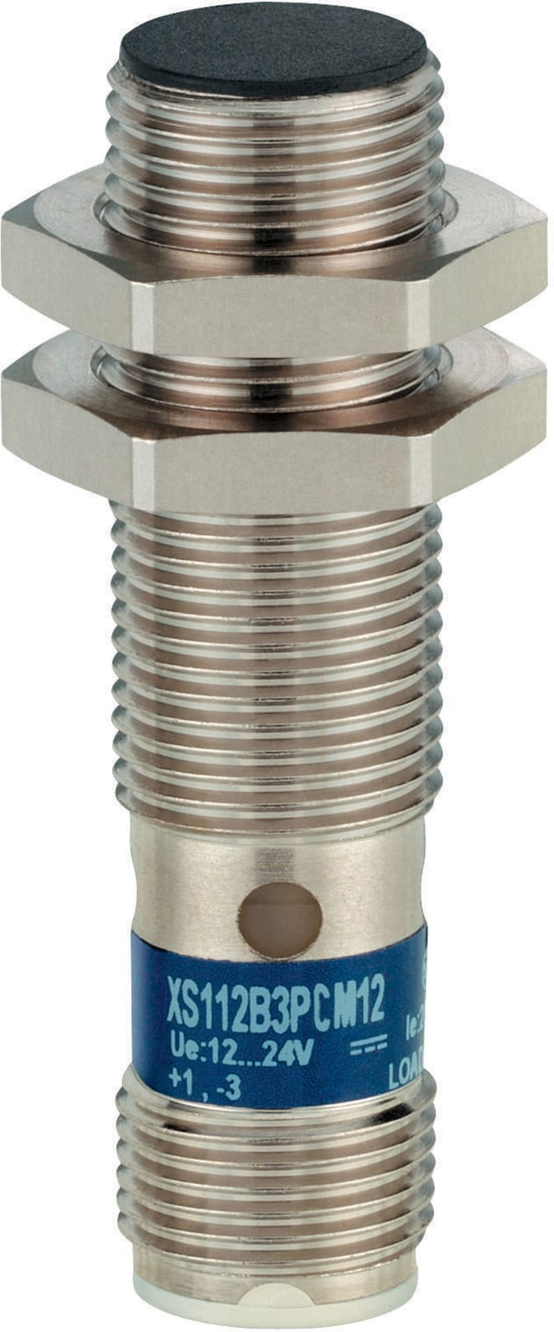Telemecanique OsiSense XS112B3PCM12 Inductive Proximity Sensor — M12 barrel, Sn 4 mm, PNP, NO, M12 connector (4-Pin)