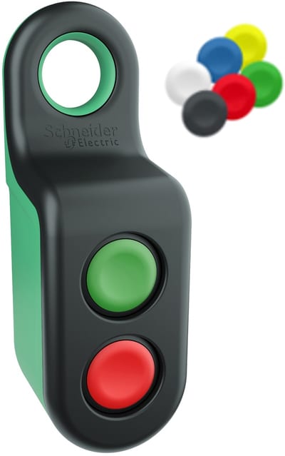 Schneider Electric wireless and battery less handy box, 2 simple action buttons ZBRM22A0