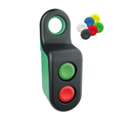 Schneider Electric wireless and battery less handy box, 2 double action buttons ZBRM22B0