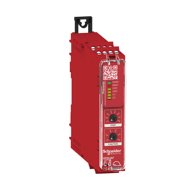 Schneider Electric Preventa module CAT.4 potential free NC/NC, NO/NC & PNP/PNP 48-240VAC/dc screw XPSUAF33AP