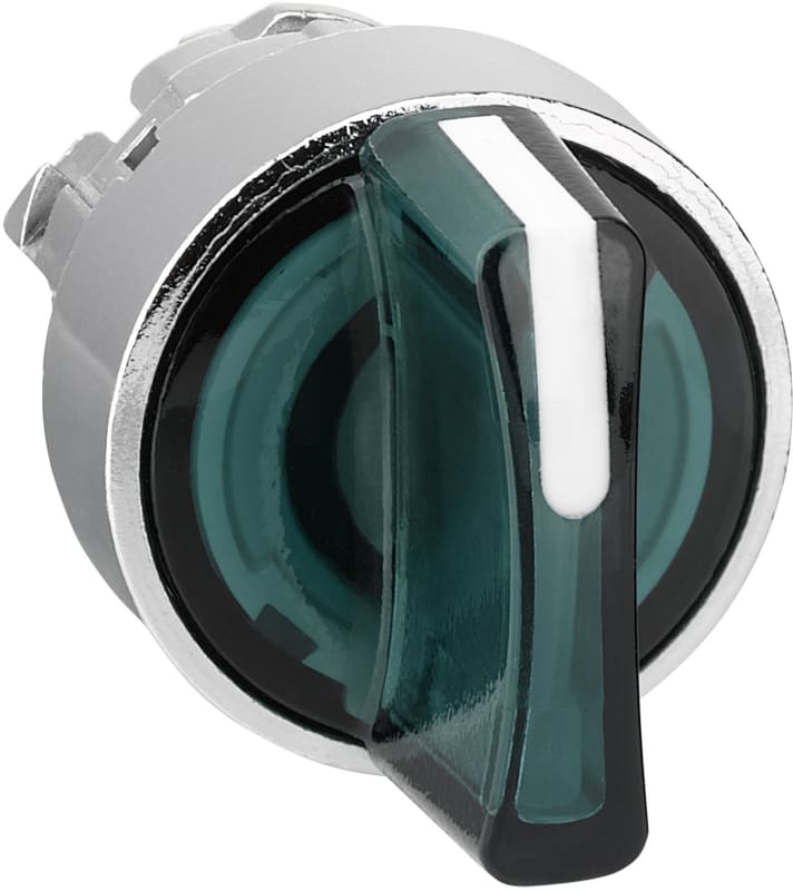 Selector switch with LIGHT 3ST.GREEN LED (ZB4BK1333)