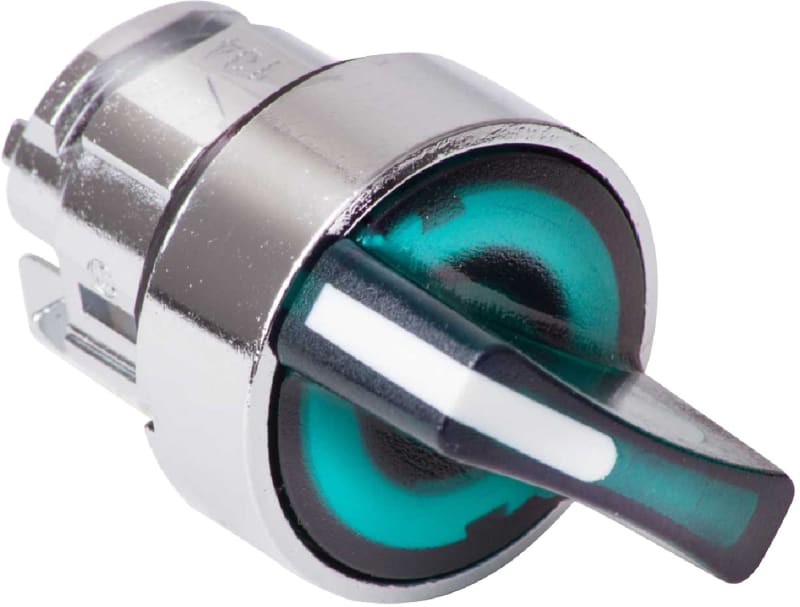 Selector switch with LIGHT 2ST.IMP.GREEN LED (ZB4BK1433)