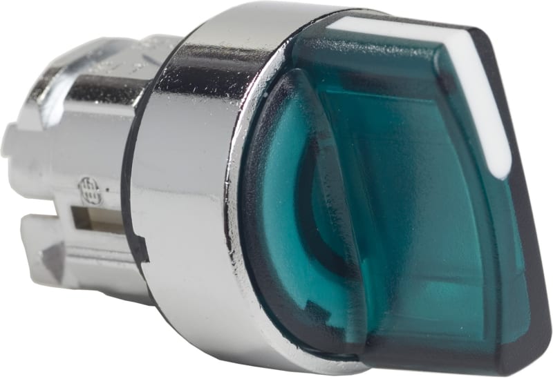 Selector switch with LIGHT 3ST.RET.FR.V Green (ZB4BK1733)