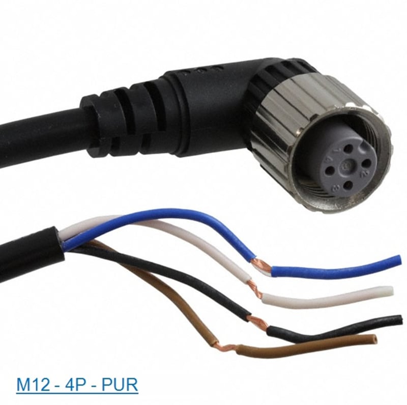 Telemecanique XZCRV1512041C5 Sensor Cable, M12 to M12, PVC, 5 m