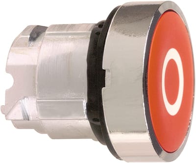 Schneider Electric ZB4BA432 red flush pushbutton head Ø22 spring return "O