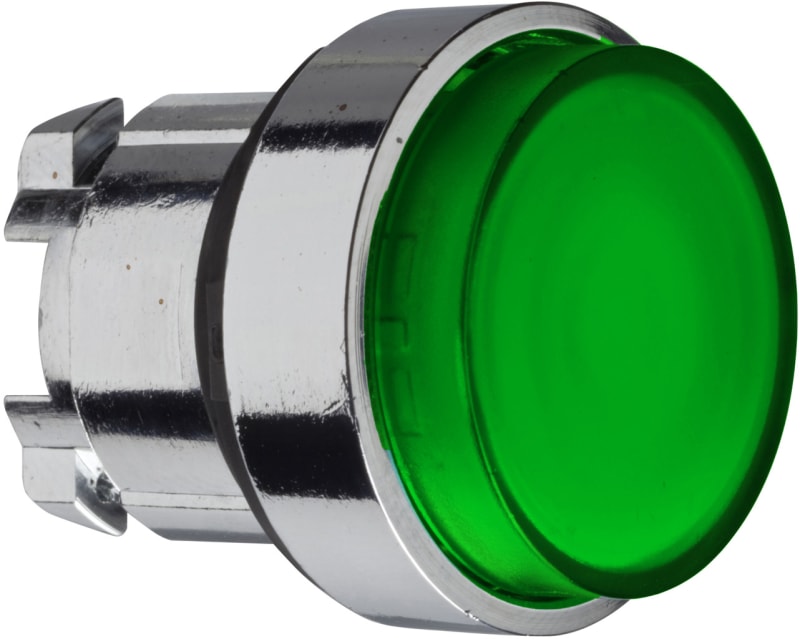 Illuminated push-button head, push/push, green (ZB4BH33)
