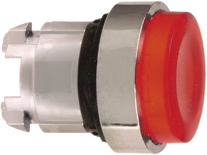 Schneider Electric Harmony XB4 Illuminated Push-Push Head, Projecting, Red LED (ZB4BH43)
