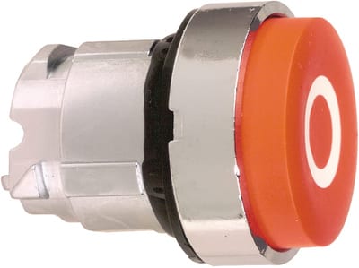 Schneider Electric Harmony ZB4BL432 Projecting Push-Button Head, Red, Marked O