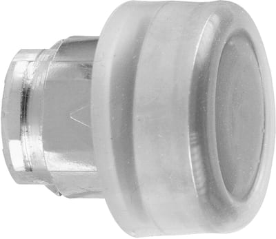 Schneider Electric ZB4BP2 Harmony XB4 Push-Button Head — Ø22 mm, Black, projecting, spring return, non-illuminated, metal bezel, booted